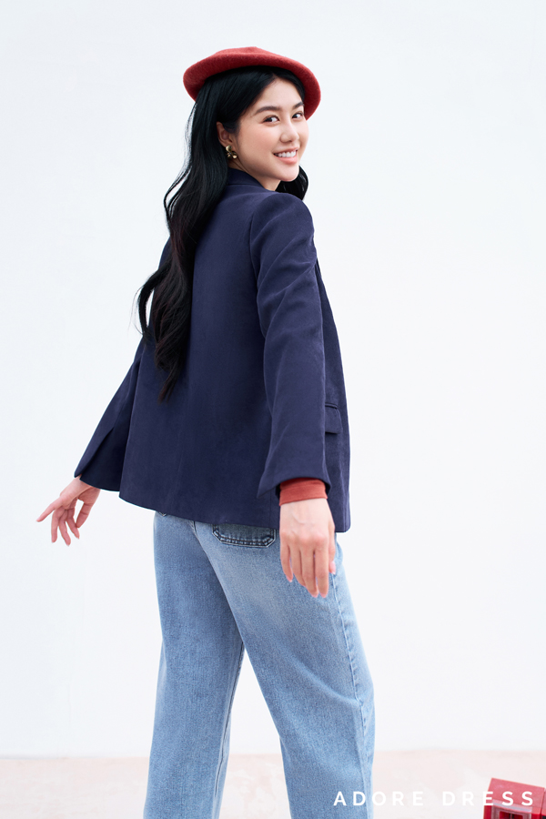 Blazer casual style da lộn 312BL1036 ADOREDRESS