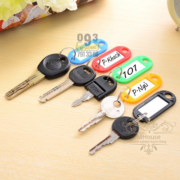 Combo 20 Móc Khóa Móc Treo,Thẻ Ghi Chú Chìa Khóa Đánh Dấu Hành Lý,Móc Khóa Xe Máy Ô tô Thẻ Khóa Khách Sạn Văn Phòng