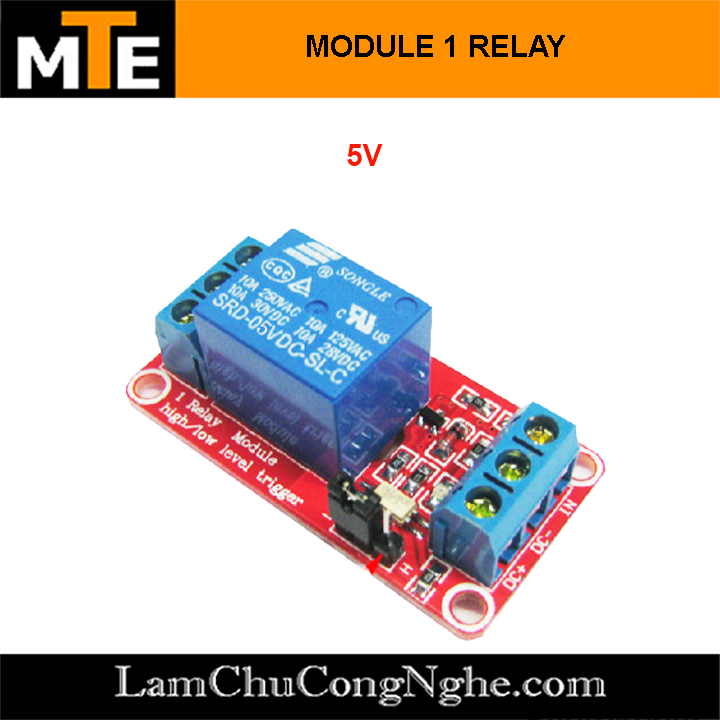 Module relay 5v, 12v với opto cách ly high/low đóng cắt thiết bị điện 10a