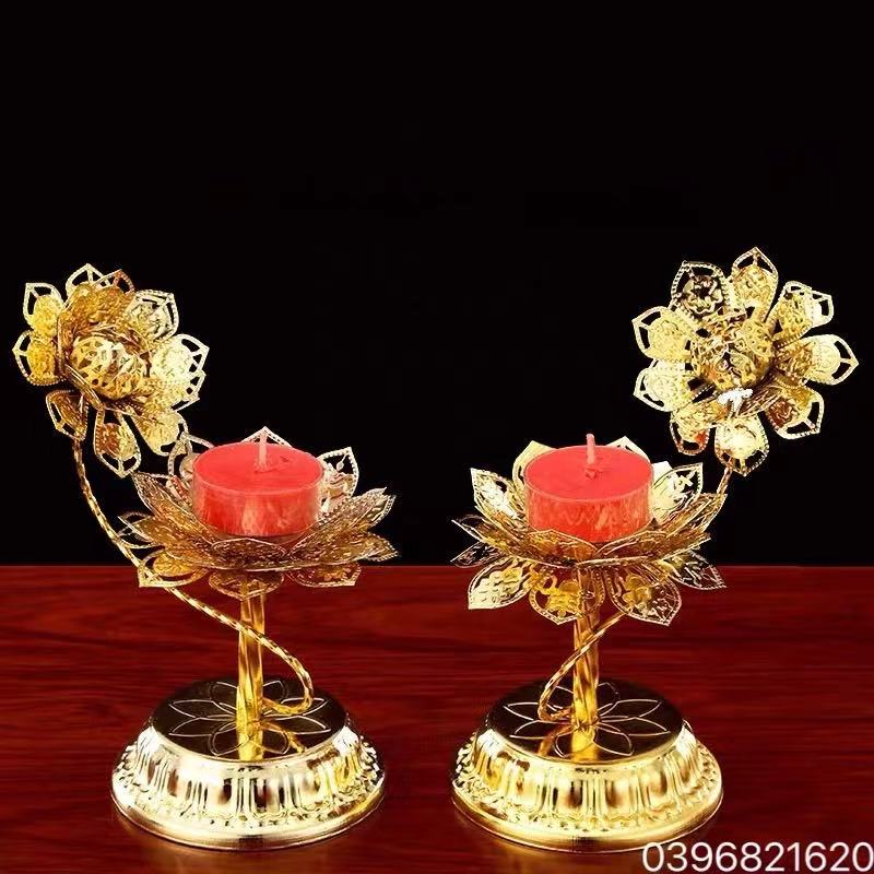 ĐẾ NẾN HOA SEN HỢP KIM