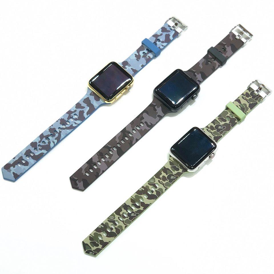 [HCM]Dây Silicon apples watch  hoạ tiết  CAMO