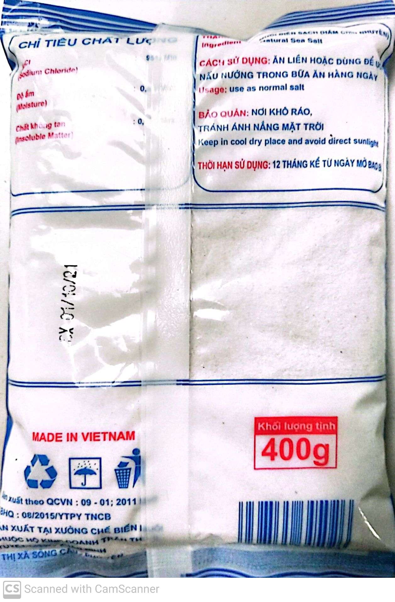 Muối hầm sạch Phú Về [400g] [Đặc sản muối biển Phú Yên cao cấp- Hầm xốp & thơm ngon] GHPY H021