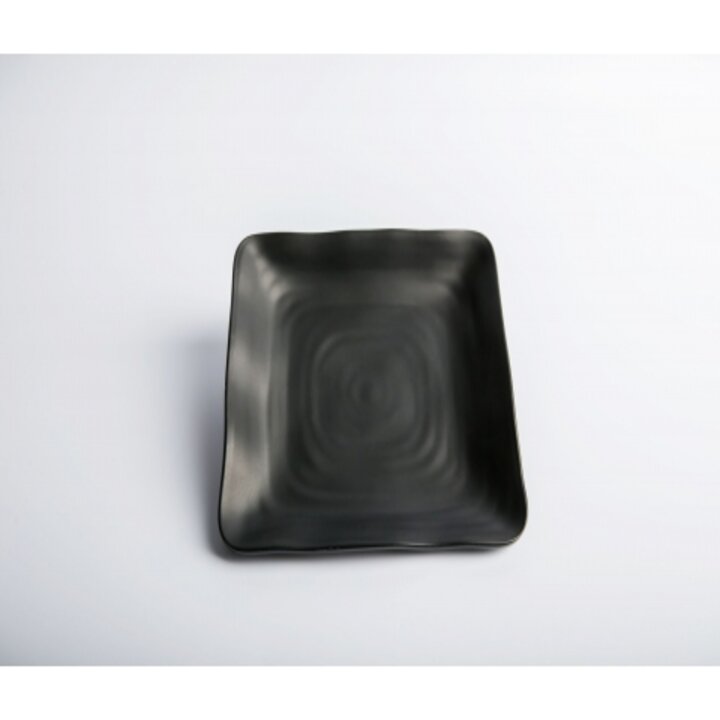 Dĩa vuông nhựa Melamine đen nhám nhiều Size