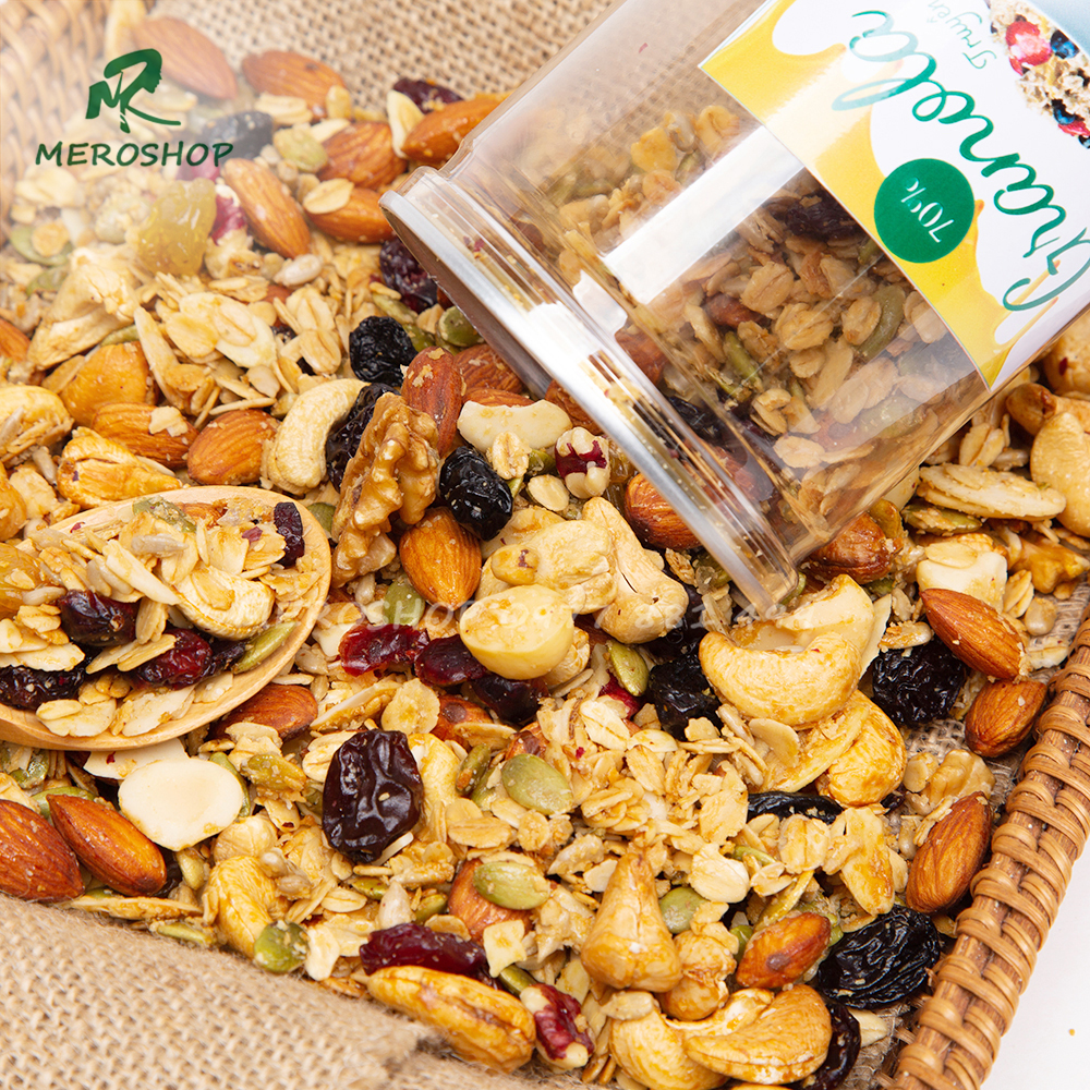 500GRAM GRANOLA 70%HẠT-30%YẾN MẠCH. CÓ HÒ SƠ CÔNG BỐ, XUẤT HÓA ĐƠN CÔNG TY ĐẦY ĐỦ