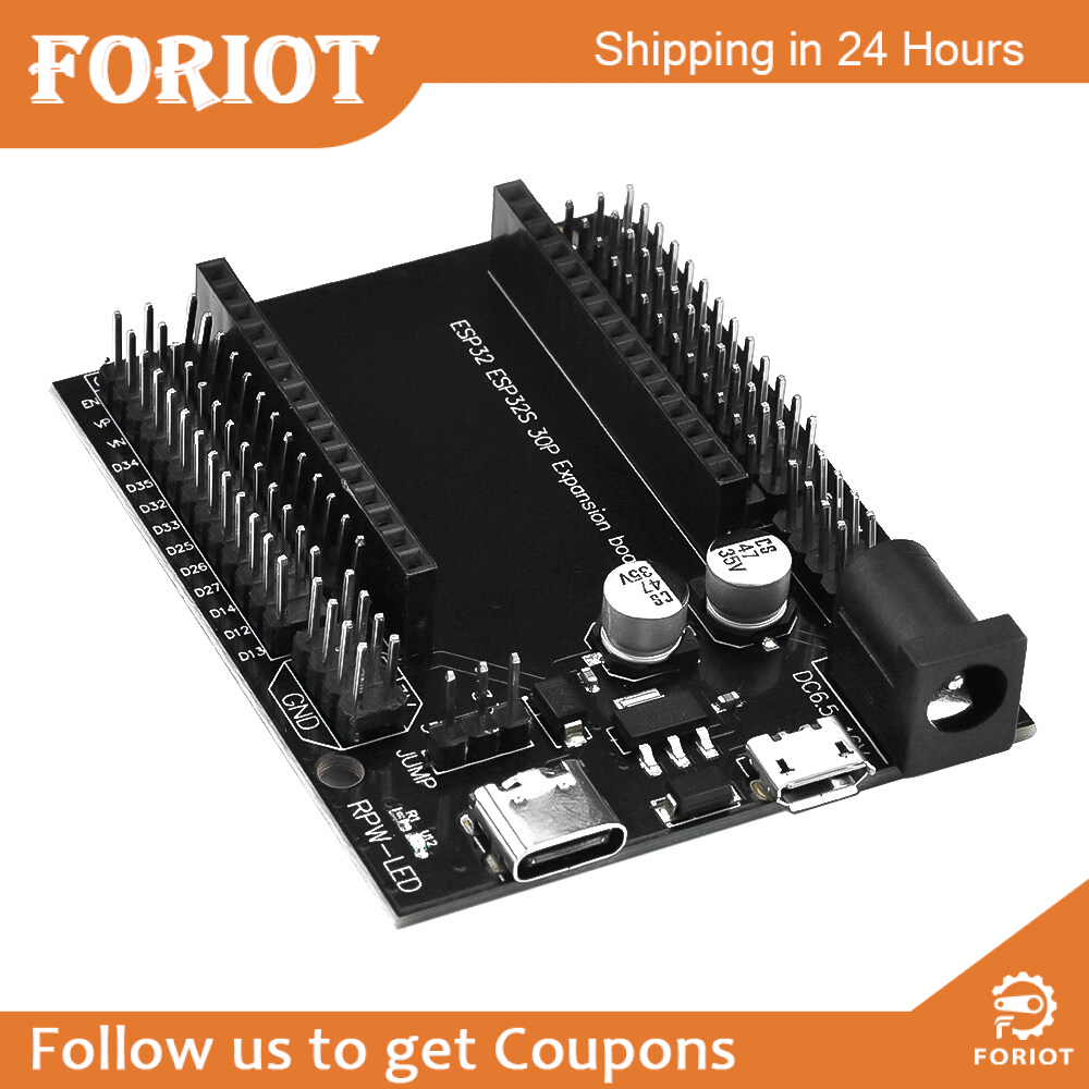 Foriot ESP32 Super Breakout Board Expansion Board 3 Types Outputs for ESP32 Module ESP-WROOM-32 ESP32 Block PCB