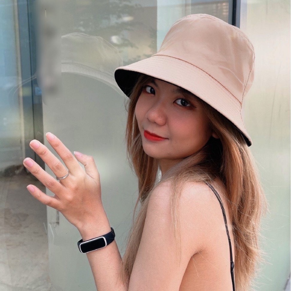 Mũ bucket vảnh tròn 2 mặt trơn cho cả nam và nữ