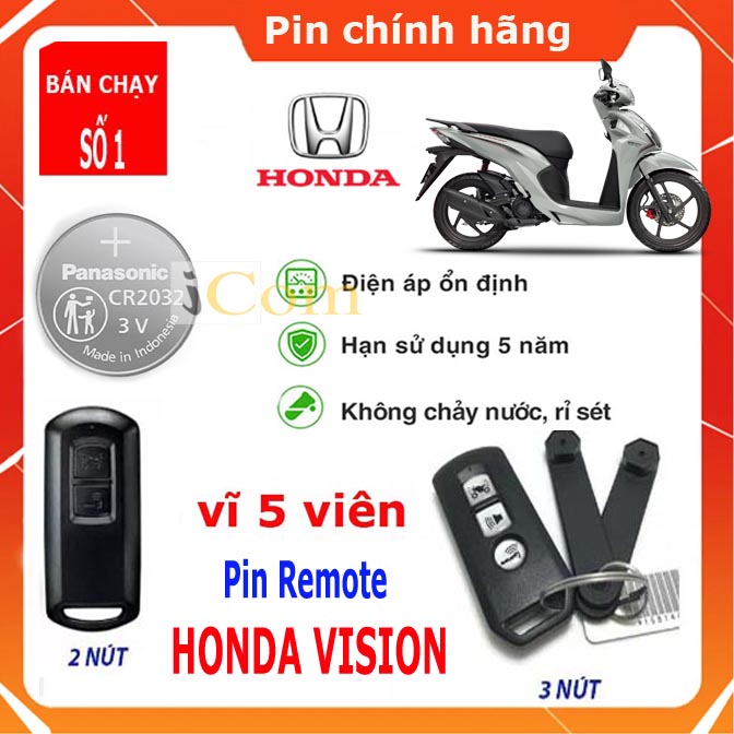 Pin chìa khóa xe máy Honda Vision