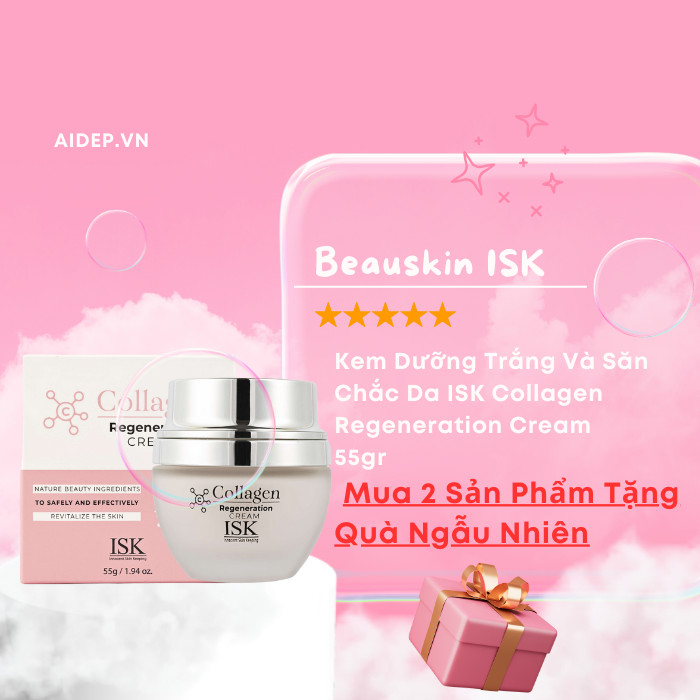 Kem dưỡng trắng da isk collagen regeneration cream beauskin - aidep