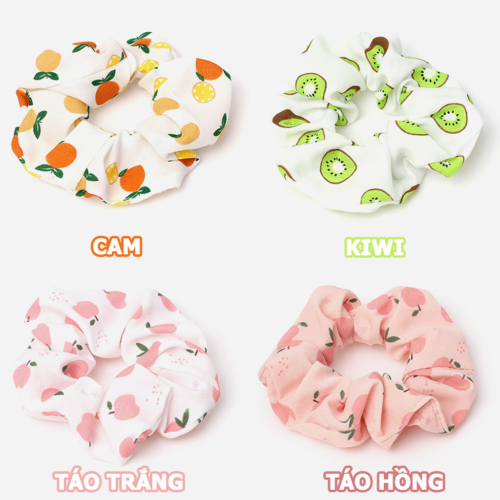 Cột tóc vải Scrunchies Trái cây Hot CT75