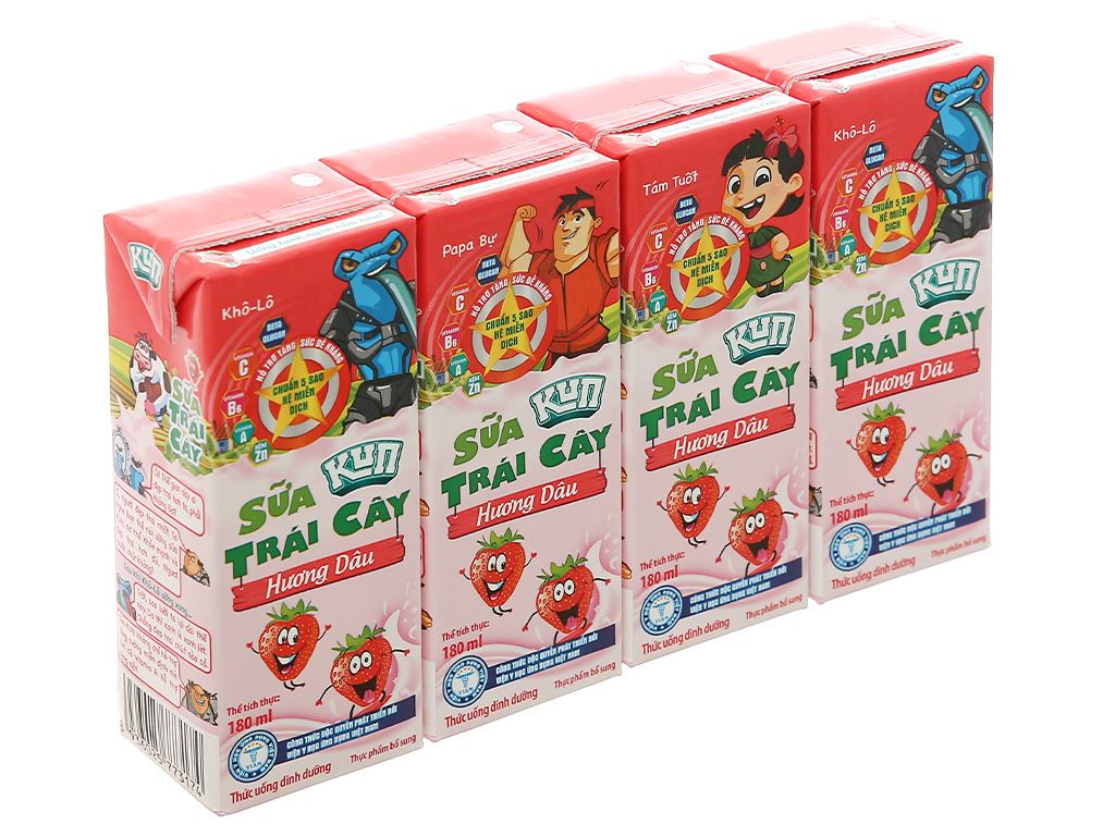 Thùng 48 hộp Sữa Trái Cây Kun 110ml