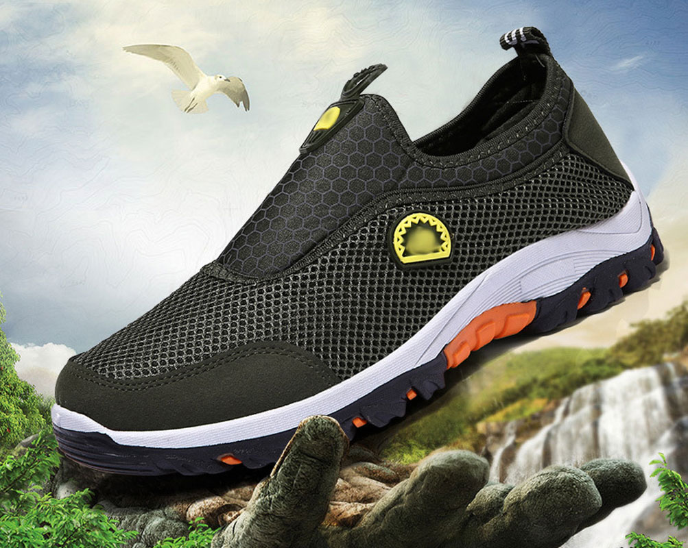 Giày lười, giày mọi vải nam, giày lười dáng thể thao, vải lưới thoáng khí, đế cao su nguyên khối êm, bền, ma sát cao, thích hợp cho mùa hè G146