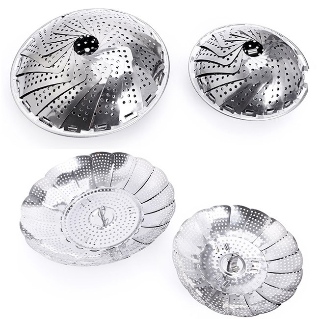 [HCM] VỈ HẤP CÁCH THỦY INOX GẤP GỌN TIỆN DỤNG - DỤNG CỤ HẤP