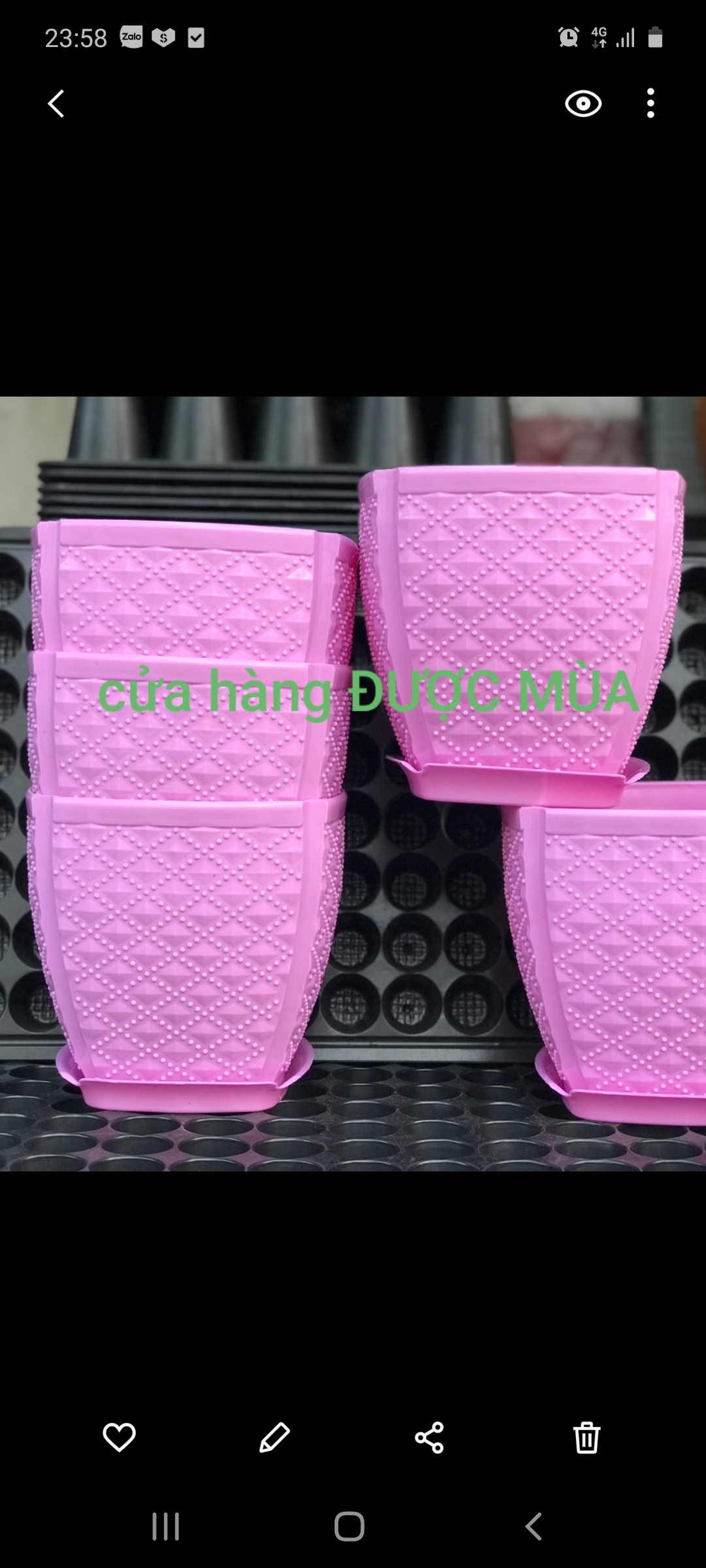 Chậu nhựa kim cương vuông 19cm kèm dĩa lót cùng màu siêu đẹp.
