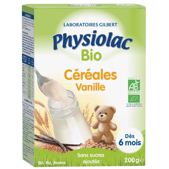 [SHIP AIR] Bột lắc sữa hữu cơ Physiolac cho bé từ 4 tháng 200gram