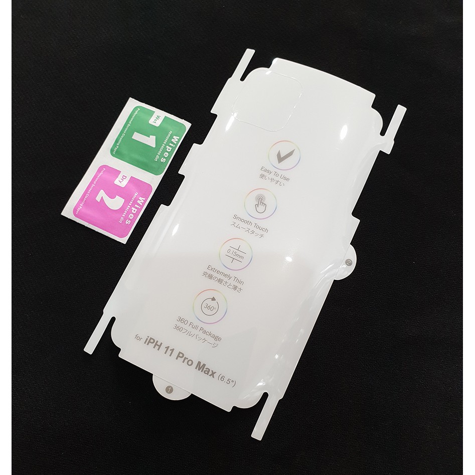 Bộ miếng dán chống trầy xước 2 mặt  iPhone 11 Pro Max