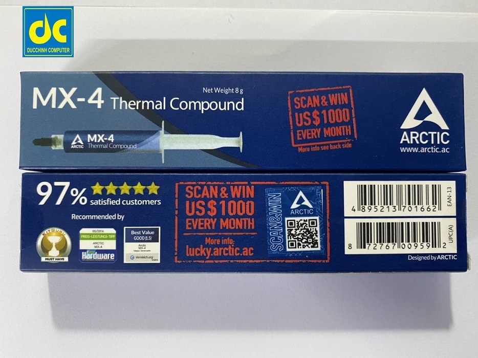 Keo tản nhiệt Arctic MX4 8gram new box 2020