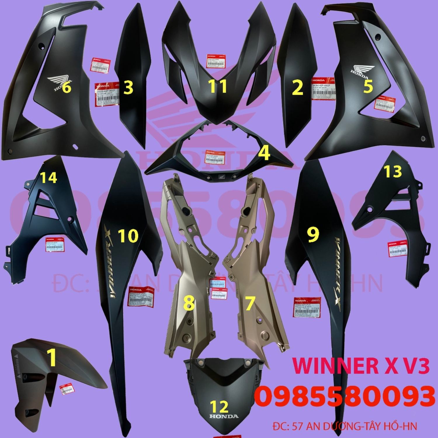 DÀN ÁO WINNER X V3 2022 MÀU ĐEN NHÁM ( CÓ BÁN LẺ )
