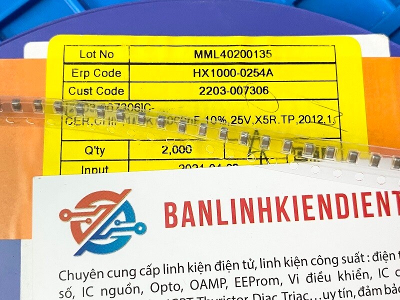 [Combo 20 chiếc] Tụ dán 106K 10000nF 10uF 25V 0805