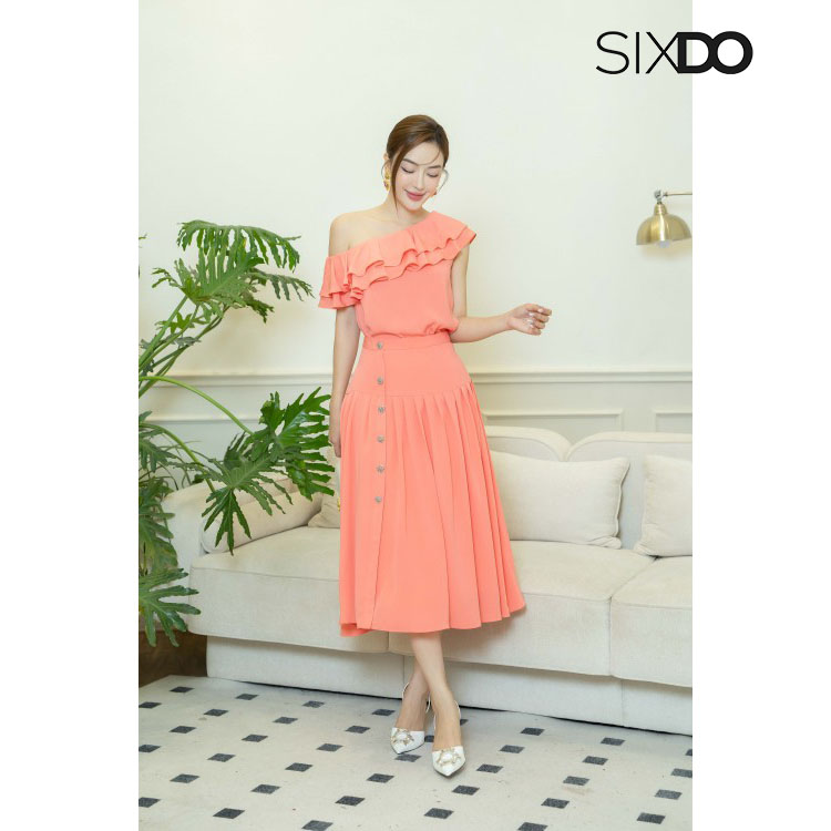 Áo trễ vai bèo SIXDO (Silk Top)