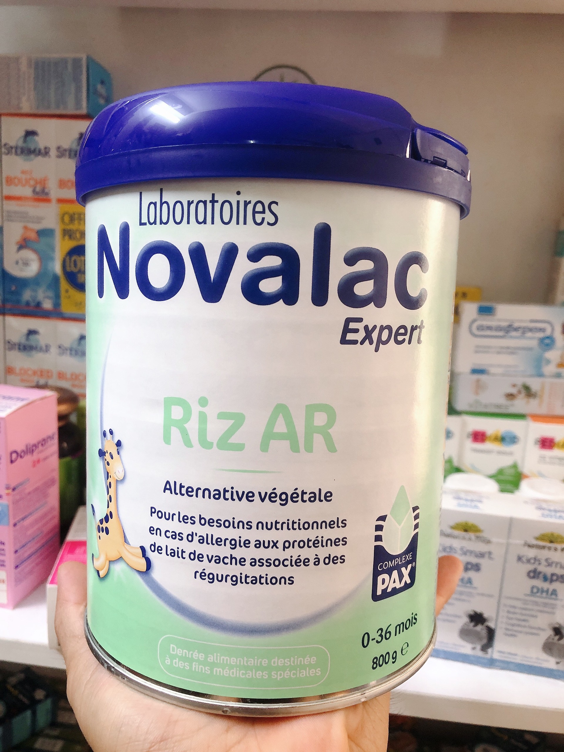 (date 03.2024) Sữa Novalac Riz Pháp cho bé từ 0 - 36 tháng 800g (Sữa dành cho trẻ dị ứng)