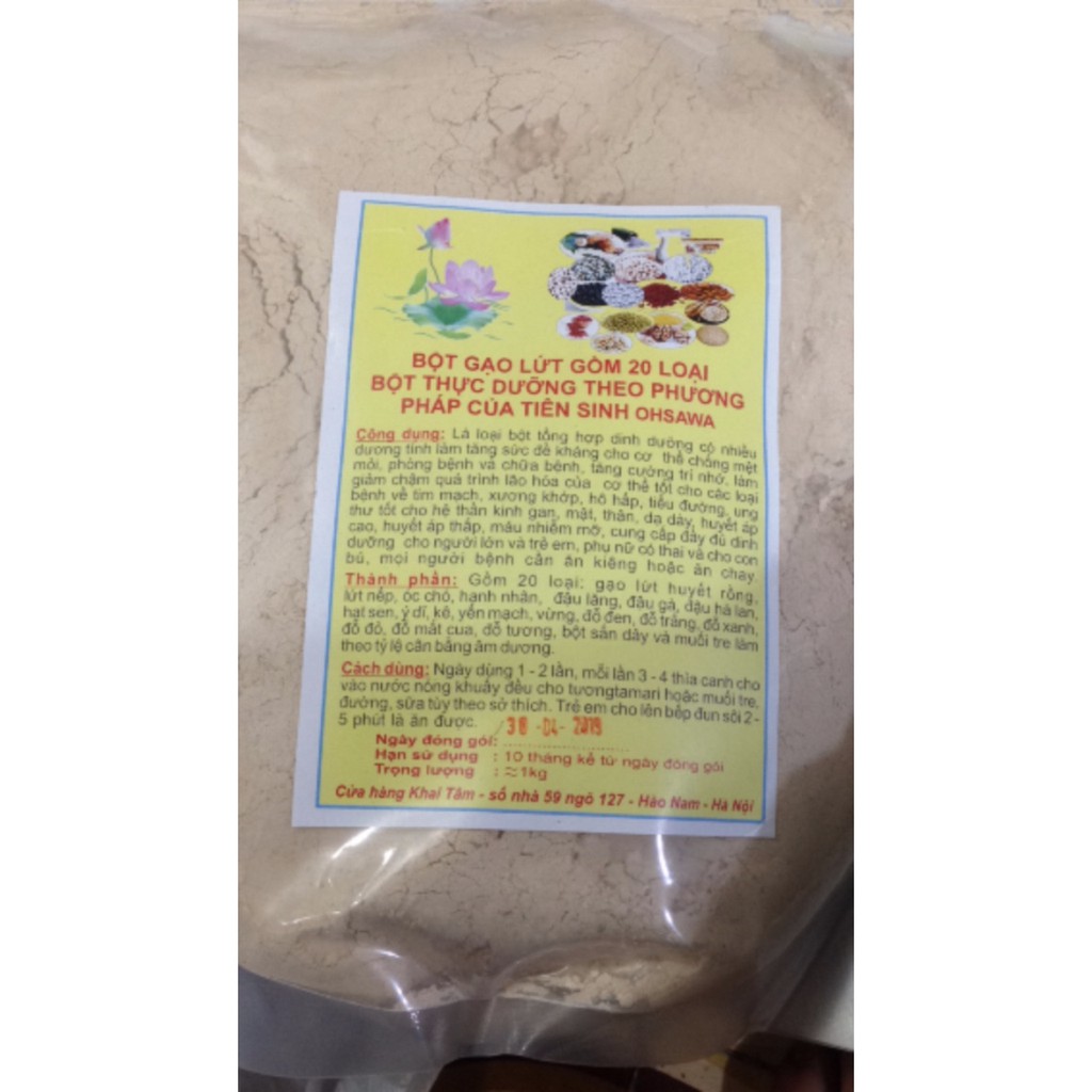 Bột gạo Lứt gồm 20 loại