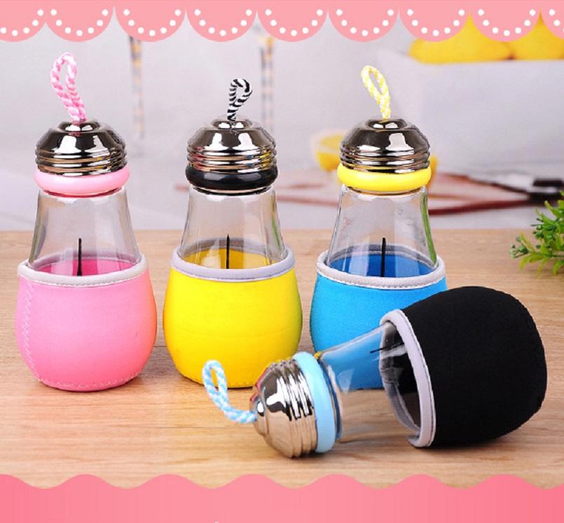 [HCM]Bình thủy tinh hình bóng đèn 450ml DH7755