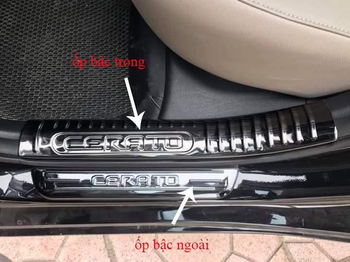 Ốp bậc trong ngoài titan theo xe kia cerato 2019, 2021