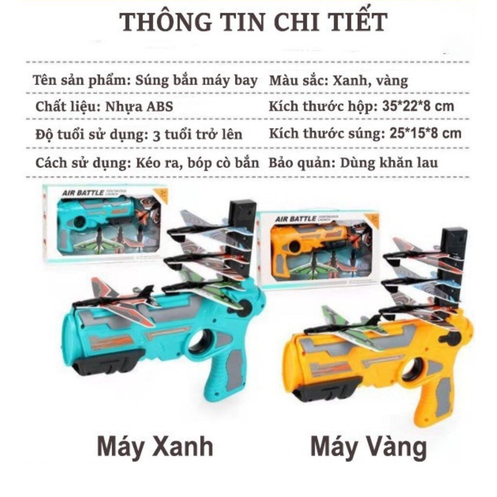 [HCM]Súng Đồ Chơi Phóng Máy Bay Hàng Hot 2021