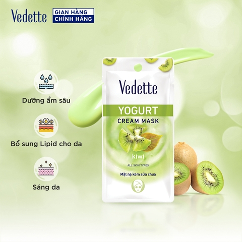 Mặt nạ kem sữa chua Vedette Kiwi 10ml