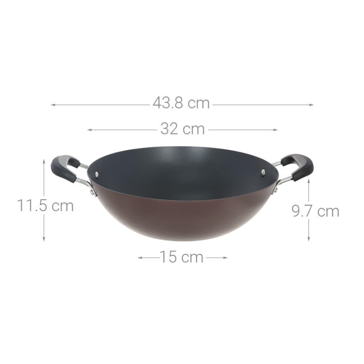 Chảo xào thép sâu chống dính 32cm Green Cook GCW03-32IH - Chính Hãng - Hình ảnh 3