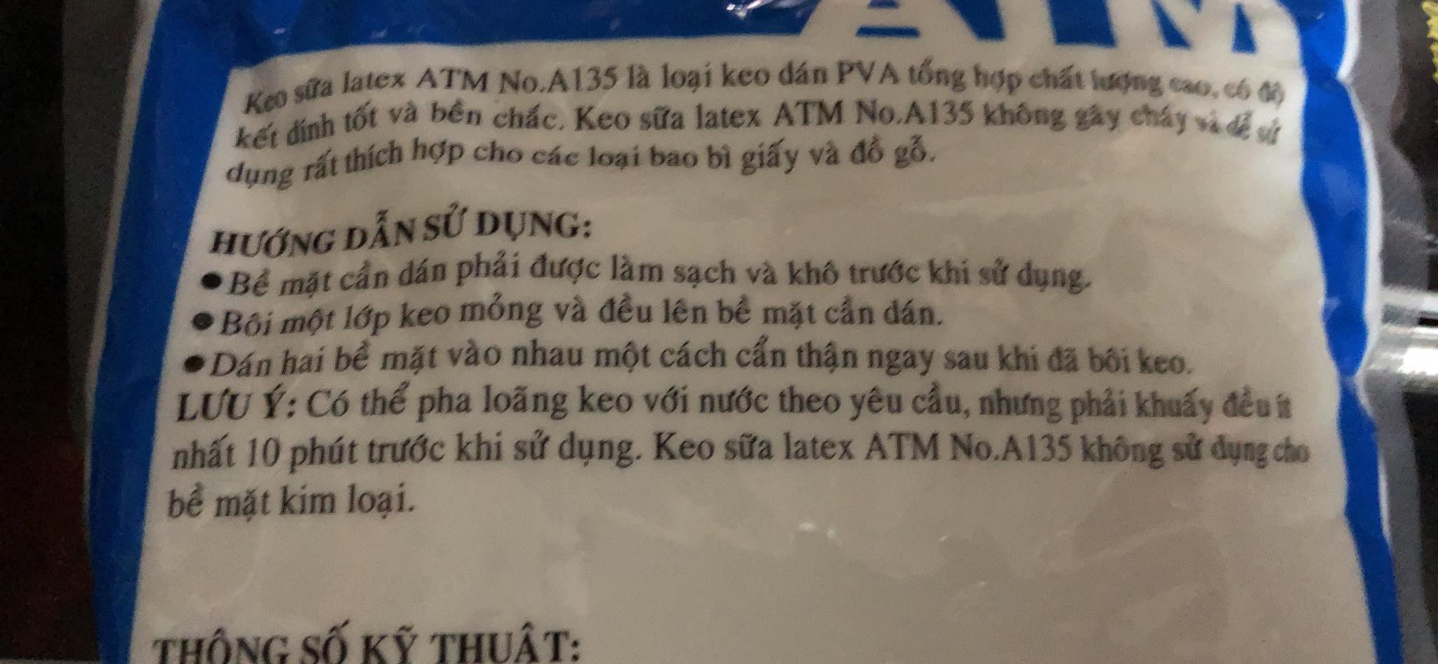 [HCM]KEO SỮA LATEX ATM A135