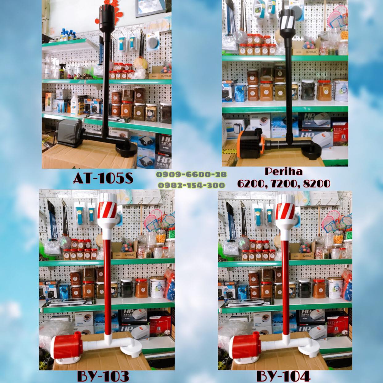 (không kèm bơm) hút mặt hút đáy (hút váng, rác mặt nước), baoyu / atman/ periha / kaokui