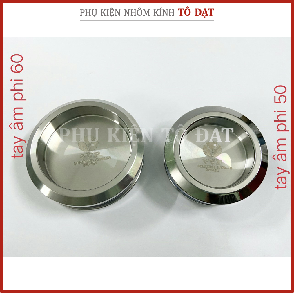 Tay nắm âm cửa kính cường lực (inox 304)
