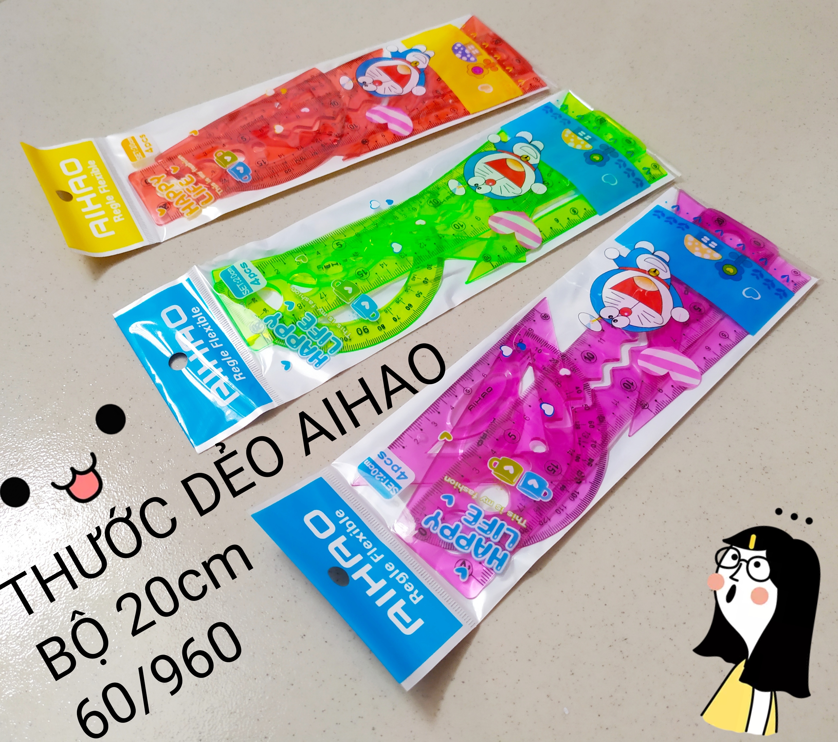[HCM]BỘ 4 CÂY THƯỚC DẺO ĐA NĂNG CHO BÉ