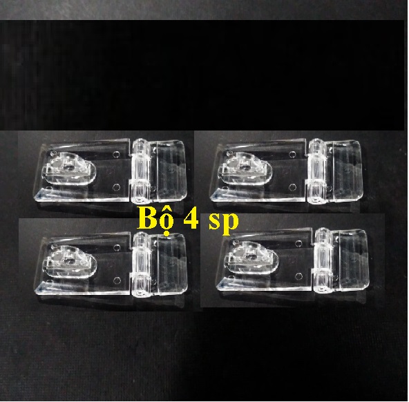 Bộ chốt khóa cửa mica, trong suốt, 4 chiếc