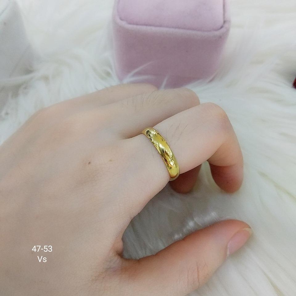 Ngoctraianchi sỉ nhẫn tròn trơn vàng tây 10k cho nam và nữ