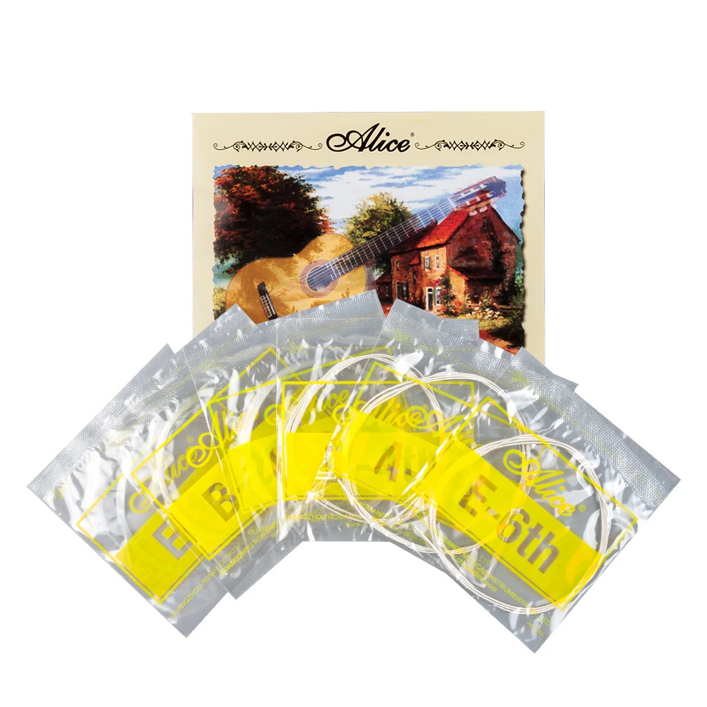 [Genuine] set guitar strings Alice AC106 nylon strings for men Classic & wire retail from 1 đến 6 (1st,2nd,3rd,4th,5th,6th)