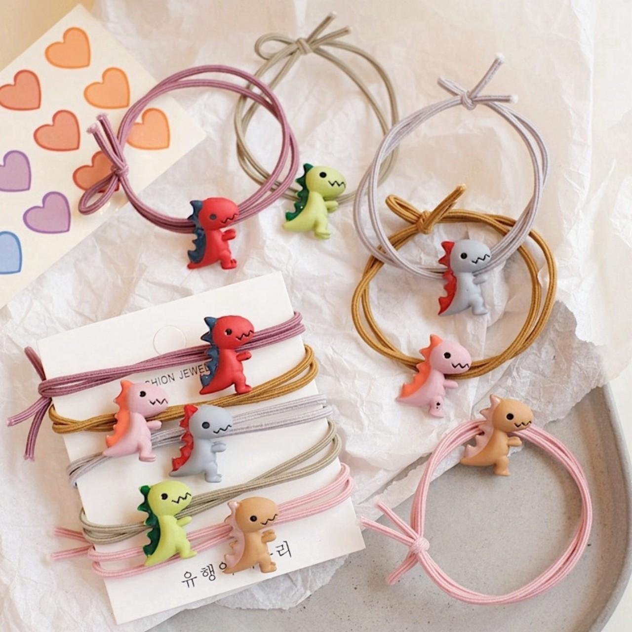 CỘT TÓC KHỦNG LONG CON SIÊU CUTE - COMBO 03 CỘT TÓC