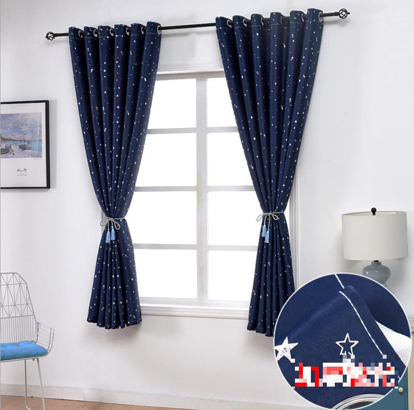 Rèm vải dày che nắng 99%, màn cửa có khoen tròn - ngôi sao xinh 2.7m x 2m cao