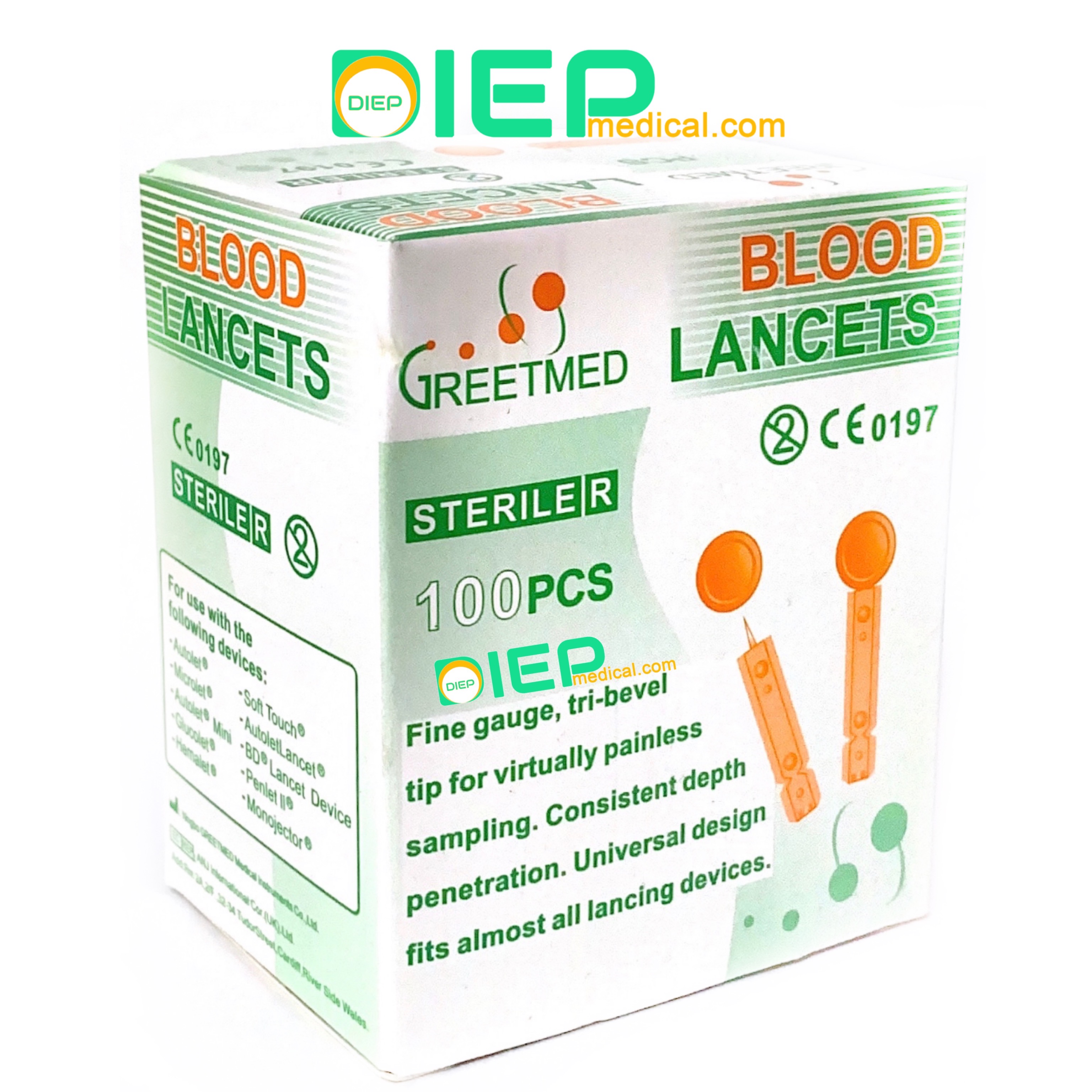BLOOD LANCET DẸP - Kim lấy máu dùng cho bút thử đường Accu-chek Softclix