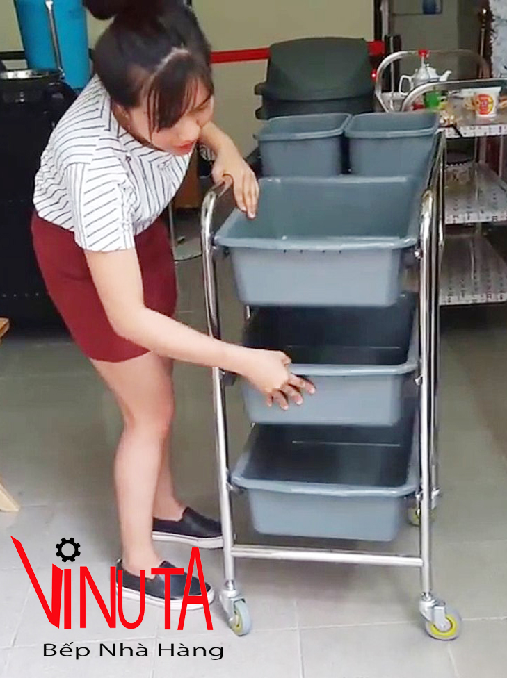 XE DỌN BÁT ĐĨA, XE ĐẨY THU DỌN THỨC ĂN THỪA