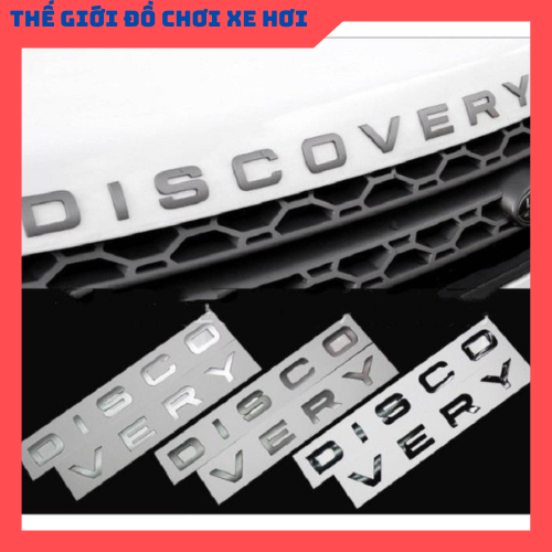 Chữ nổi 3D DISCOVERY trang trí xe ô tô ( màu bạc )