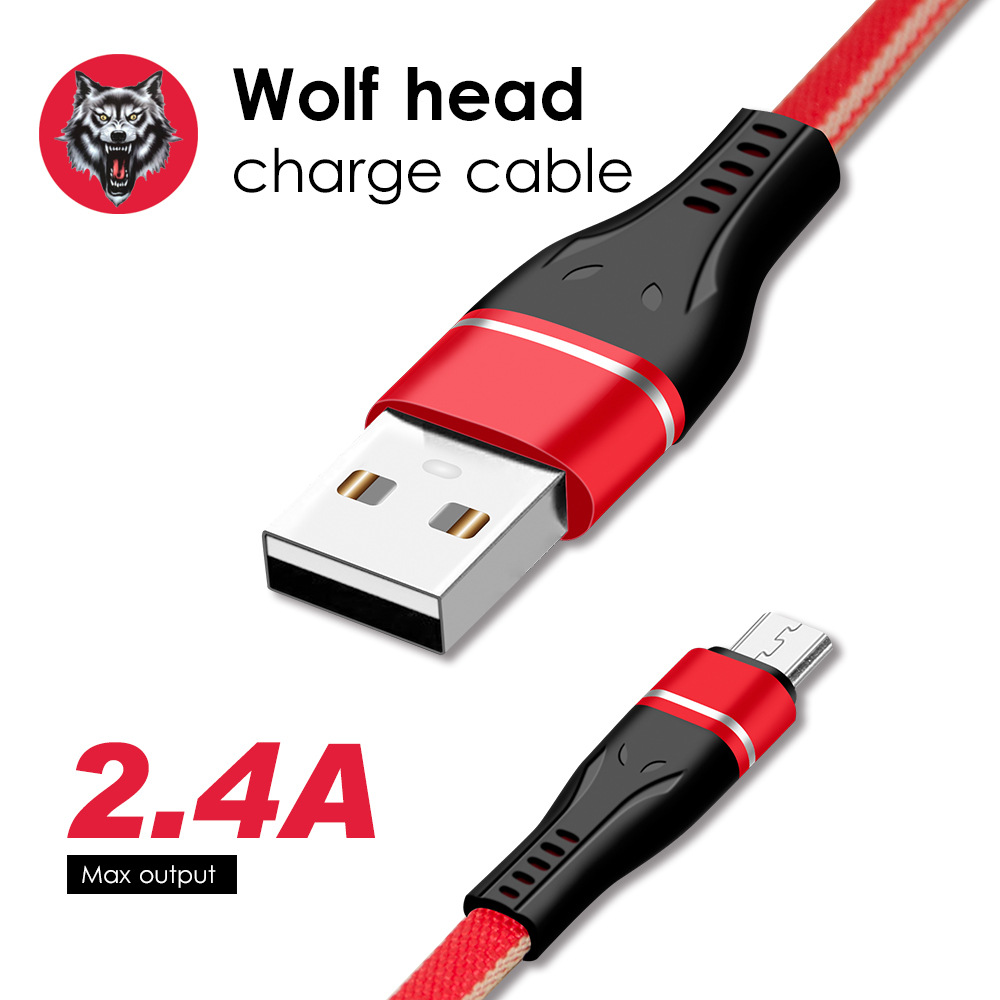Power dây sạc nhanh Micro USB 2.4A Nylon Fast Charge USB Data Cable for Samsung Xiaomi Oppo LG Tablet Android Mobile Phone cáp sạc nhanh Micro USB, Iphon ,Type C
