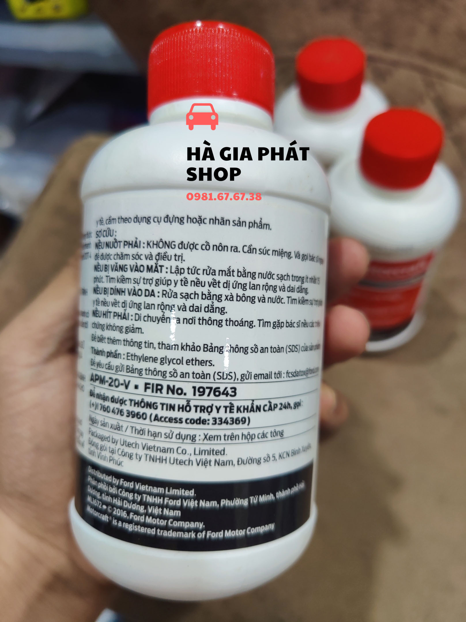 [Chính hãng] Dầu thắng DOT 4 FORD - Brake Fluid DOT 4 High Performance