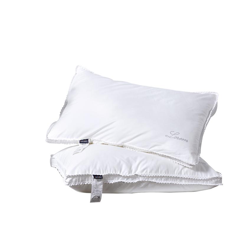 Hoa Mẫu Đơn Đỏ 100% Cotton Gối Ruột Gối Người Lớn Chính Hãng Khách Sạn Lông Vũ Bảo Vệ Cổ Gối Đính Đá Diềm Hoa Duy Nhất Sinh Viên