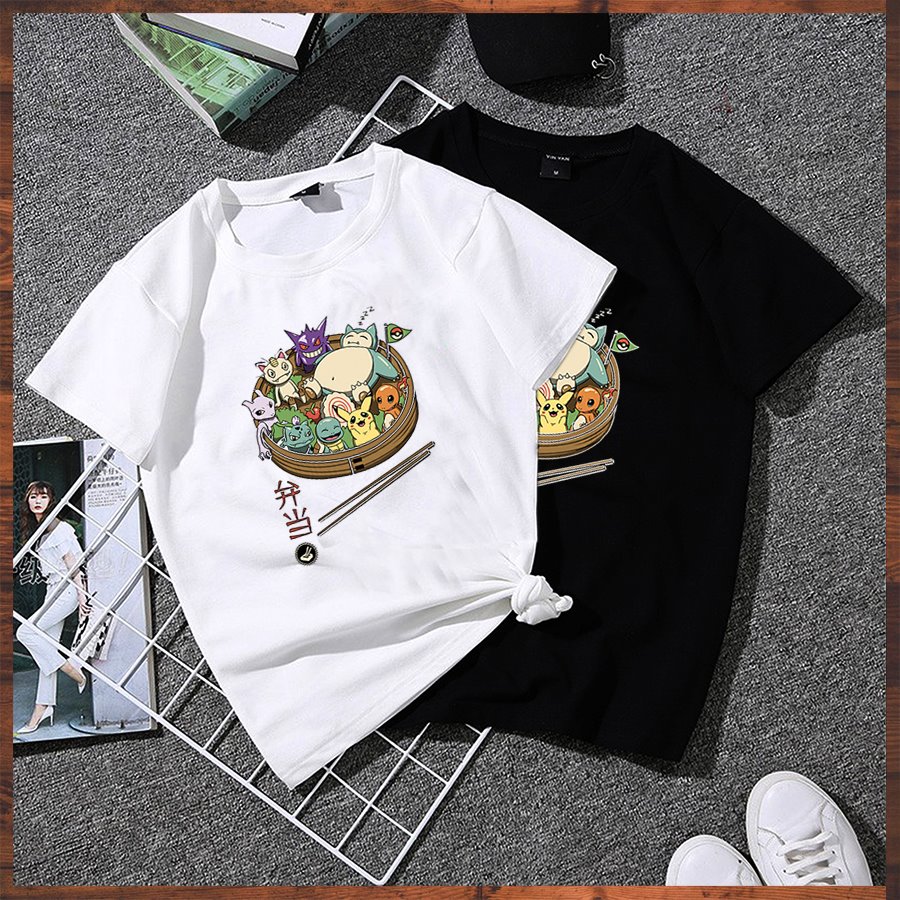 Áo thun unisex lẩu hoạt hình dễ thương vải dày mịn 20NU1174