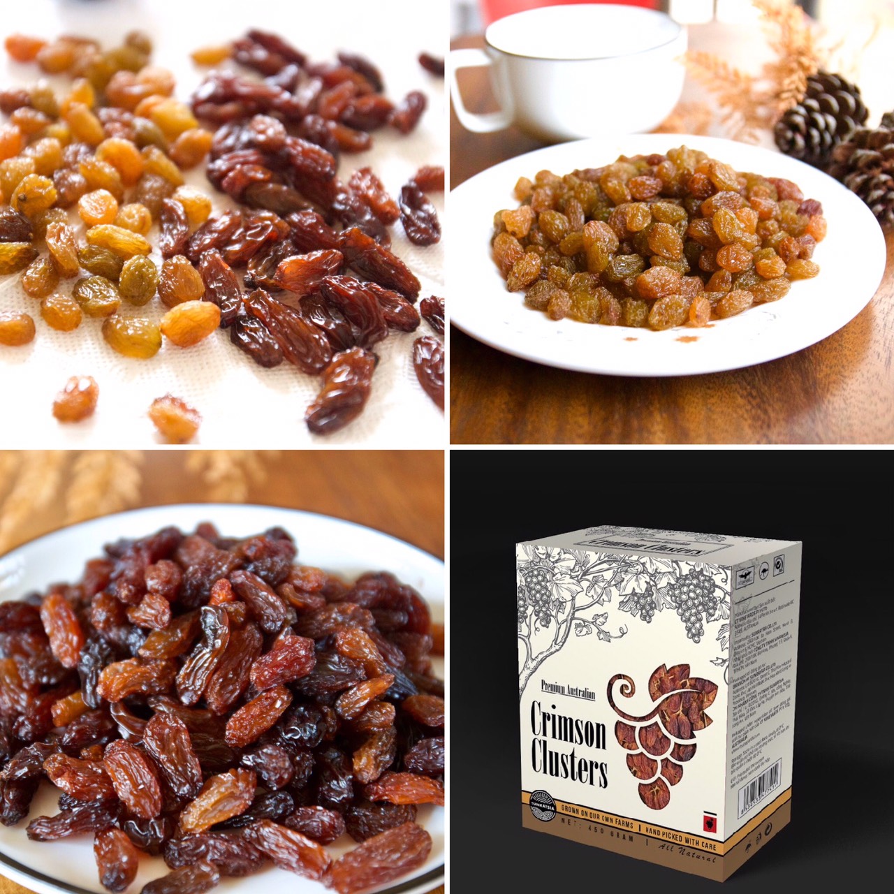 [HCM]Nho khô Úc CRIMSON hộp 450 gr
