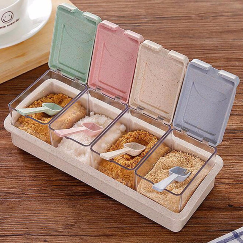 Bộ 4 hộp đựng gia vị VIỆT NHẬT