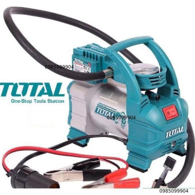 Máy bơm lốp dụng cụ kiểm tra hơi lốp xe gắn máy ô tô xe hơi total ttac1406 nguồn dc 12v