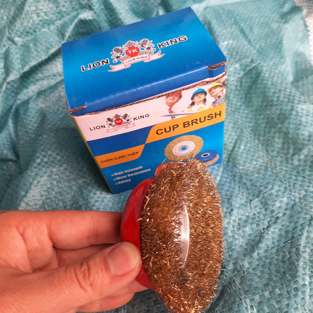 Combo 2 chiếc chổi đánh rỉ sắt, bát chà rỉ máy cầm tay